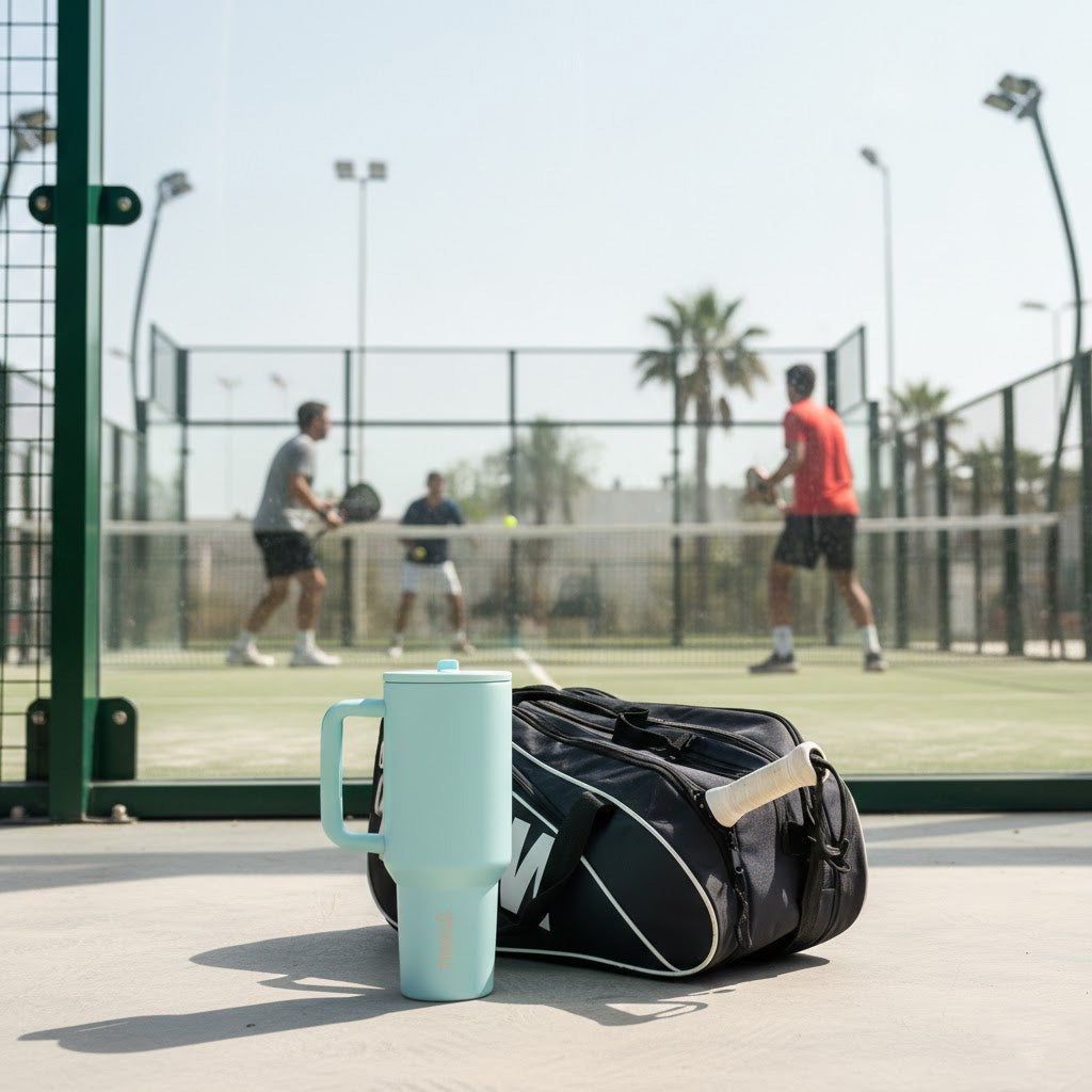 Vaso Térmico TRESti con Asa - 1.2L - Acero Inoxidable - AntiGoteo - Turquesa