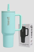 Vaso Térmico TRESti con Asa - 1.2L - Acero Inoxidable - AntiGoteo - Turquesa