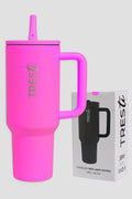 Vaso Térmico TRESti con Asa - 1.2L - Acero Inoxidable - AntiGoteo - Fucsia